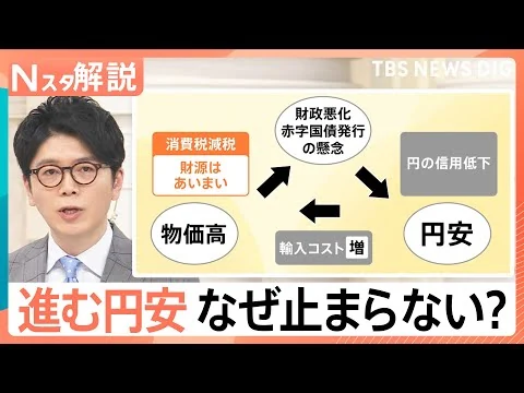 画像 進む円安…なぜ止まらない？「消費税減税」が物価高の“アクセル役”に？経済界が危惧する理由