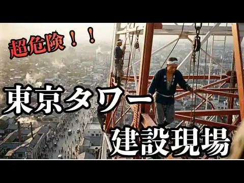 画像 【危険】東京タワー驚きの建設方法