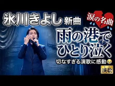 画像 🎤✨ 氷川きよし 新曲 ✨🎶🌧️「雨の港でひとり泣く」🌊💔氷川きよしが歌う涙の名曲…切なすぎる演歌に感動😭🎤