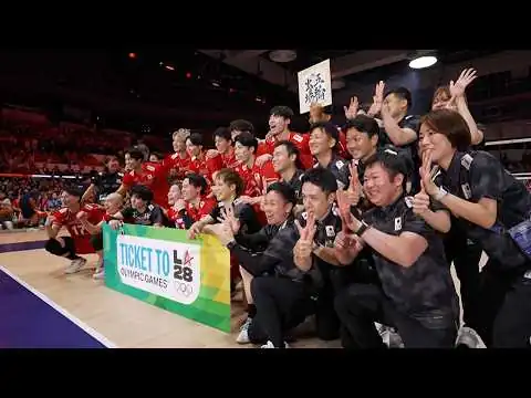 画像 【試合ハイライト】㊗️ロサンゼルス五輪出場決定🎉 日本男子がイランにストレート勝ち💥 ⚡️決勝⚡️【バレーボール アジア選手権 日本×イラン】